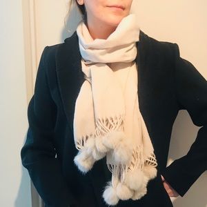 Cream soft scarf